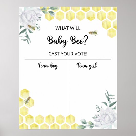 Geslacht bij bijen, foto van jongen of meisjes poster (Voorkant)