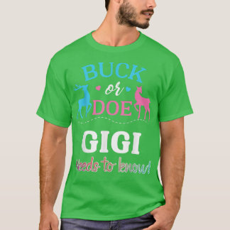Geslacht Buck of Doe GIGI Matching Baby Showe onth T-shirt