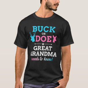 Geslacht Buck of Doe Grote Grootma Matting B T-shirt