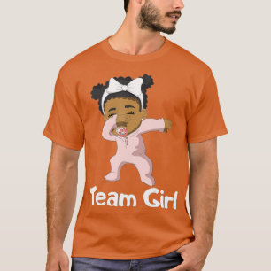 Geslacht Demonstratie Team Girl Cute Dabbing Black T-shirt