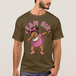 Geslacht Demonstratie Team Girl Cute Dabbing Black T-shirt