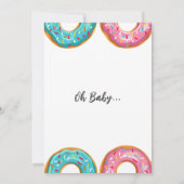 Geslacht Donut Theme Baby shower Partij Kaart (Achterkant)