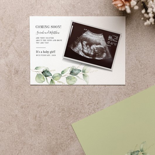Geslacht Eucalyptus Botanische Baby scan Aankondiging
