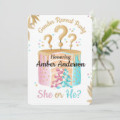 Geslacht feestdag Kaart (Staand voorkant)