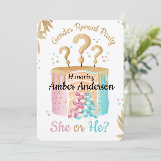 Geslacht feestdag Kaart (Staand voorkant)