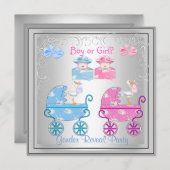 Geslacht feestjongen of meisje Silver Kaart (Voorkant / Achterkant)