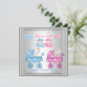 Geslacht feestjongen of meisje Silver Kaart (Staand voorkant)