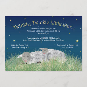 Geslacht Feestpartij Twinkle Little Star Cute Shee Kaart