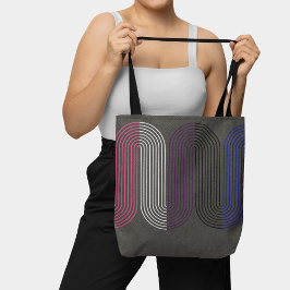 Geslacht Fluid Flag Minimalistische Lijn Art Deco Tote Bag