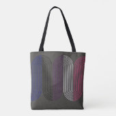 Geslacht Fluid Flag Minimalistische Lijn Art Deco Tote Bag (Achterkant)
