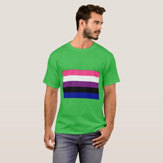 Geslacht Fluid Flag T-shirt (Voorkant volledig)