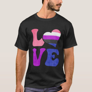 Geslacht Fluid Pride Vlag Liefde Hij LHBTQ T-shirt