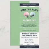Geslacht Football Ticket Baby shower Invitati Kaart (Voorkant / Achterkant)