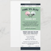 Geslacht Football Ticket Baby shower Invitati Kaart (Voorkant / Achterkant)