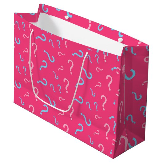 Geslacht Fuchsia Gift Bag Groot Cadeauzakje (Voorkant Gekanteld)