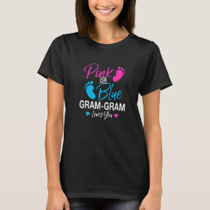 Geslacht Gram gram Baby shower Grandma T-shirt