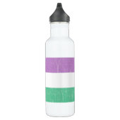 Geslacht Groen, Paars, Witte LGBTQ+ Waterfles (Rechts)