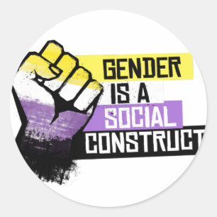 Geslacht is een sociale constructie ronde sticker