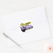 Geslacht is een sociale constructie ronde sticker (Envelop)