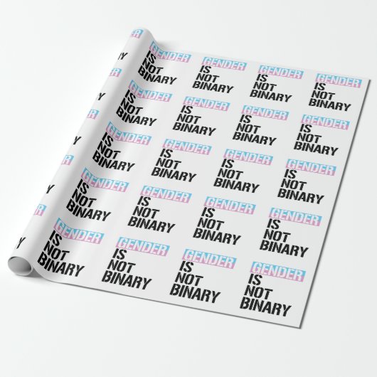 Geslacht is niet binair cadeaupapier (Uitgerold)
