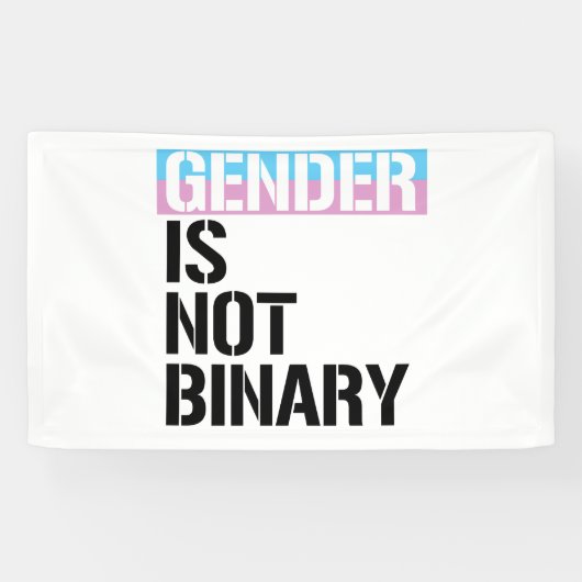 Geslacht is niet binair spandoek (Horizontaal)