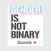 Geslacht is niet binair sticker (Vel)