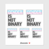 Geslacht is niet binair sticker (Vel)
