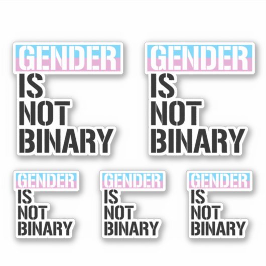 Geslacht is niet binair sticker (Voorkant)