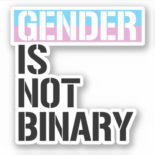 Geslacht is niet binair sticker (Voorkant)