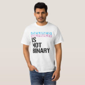 Geslacht is niet binair t-shirt (Voorkant volledig)