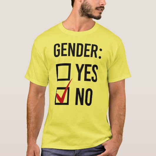 Geslacht Ja of Nee T-shirt (Voorkant)