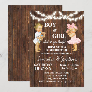 Geslacht Jongen of Girl-Baby shower Kaart