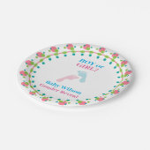 Geslacht Jongen of Girl Pink Blue Papieren Bordje (Gekanteld)