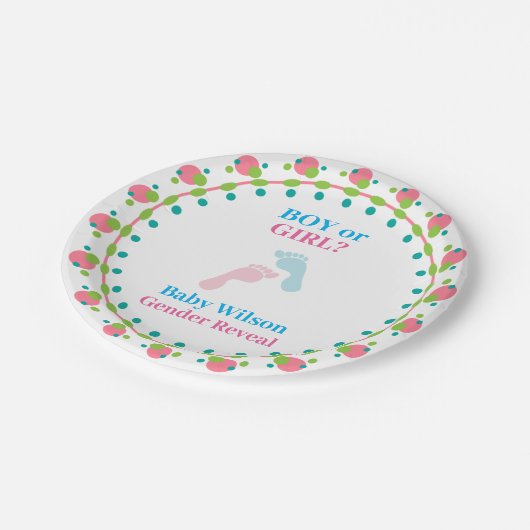 Geslacht Jongen of Girl Pink Blue Papieren Bordje (Gekanteld)