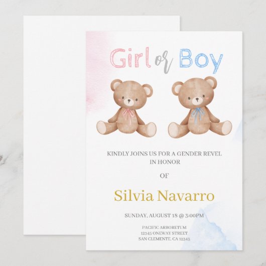 Geslacht Kaart (Voorkant / Achterkant)