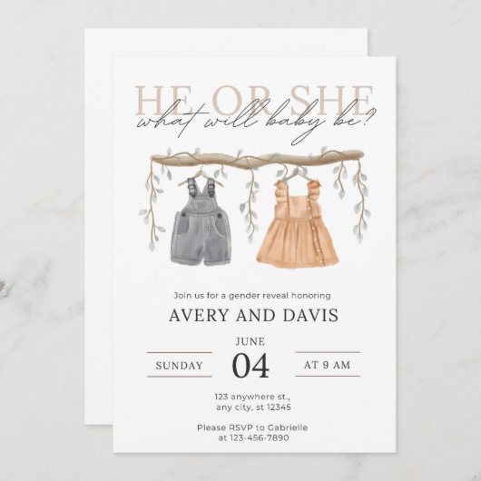 Geslacht Kaart (Voorkant / Achterkant)