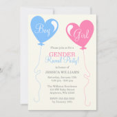 Geslacht Kunstballoons Roze Blauw Ivory Kaart (Voorkant)