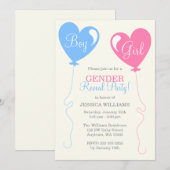 Geslacht Kunstballoons Roze Blauw Ivory Kaart (Voorkant / Achterkant)