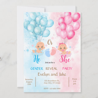 Geslacht laat baby shower blauw roze meisje zien kaart