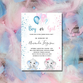 Geslacht laat baby shower blauw roze meisje zien kaart
