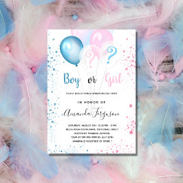 Geslacht laat baby shower blauw roze meisje zien kaart