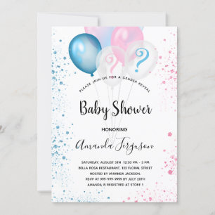 Geslacht laat baby shower blauw roze meisje zien kaart