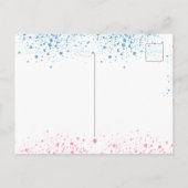 Geslacht laat baby shower blauw roze meisje zien uitnodiging briefkaart (Achterkant)