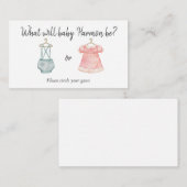 Geslacht Laat Baby shower stemmen Informatiekaartje (Voorkant / Achterkant)