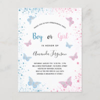 Geslacht laat baby shower vlinders blauw roze zien