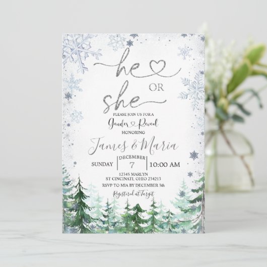 Geslacht Laat hem of zij het bos van de wintersnee Kaart (Staand voorkant)