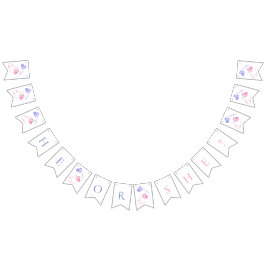 Geslacht Laat hem of zij roze blauw Baby shower zi Vlaggetjes