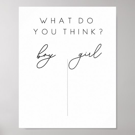 Geslacht Laat je Poster jongen of meisje zien (Voorkant)