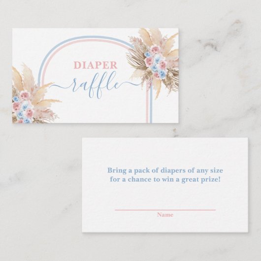 Geslacht Laat Pampas Grass Diaper kaart zien (Voorkant / Achterkant)