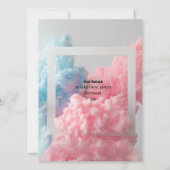 Geslacht laat roze blauwe rook zien (Achterkant)